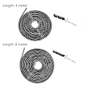 Miniatyrbillede 3 af 5: Universal spiralslange til kabelføring, 3M, sort/hvid Sort