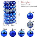 Miniatyrbillede 2 af 5: Kuglepynt, brudsikre rotte-trævedhæng bryllupsrotte, trærottekuglepynt Sapphire Christmas Ball style3