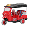 Miniatyrbild 1 av 5: Drag Tillbaka Thailändsk Trehjuling Simulering Legering Tuk Tuk Bilmodell Leksak Barnfordon Leksak Röd
