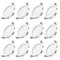 12st 7w Vit LED Downlight Infällda Taklampor Smala Spotlights