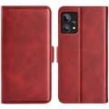Dobbeltsidet Magnetisk Læderetui Til OPPO Realme 9 Pro+ Red
