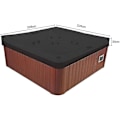 Miniatyrbillede 2 af 5: Udendørs Overtræk til Spa Vandtæt Firkantet Whirlpool Badekar Overtræk Spa Overtræk 190t Anti-støv Anti-uv Sort, 228x228x30cm