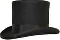 Handgjord Gentleman Hög Hatt Satinfodrad Black S