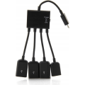 Miniatyrbillede 3 af 5: HUB 3x USB 1x MicroUSB Tablet PC ANDROID OTG Mus, JL706
