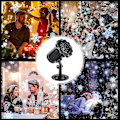 Miniatyrbild 5 av 5: Jul Snöflinga Projektor Lampor Väderbeständiga LED Snöfall Lampor Utomhus Uteplats Trädgård Dekorativ Belysning För Jul Without Remote Control US PLUG
