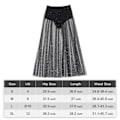 Pikkukuva 2 / 10: 2 in 1 Galaxy Mesh -hame, maksihame, MUSTA XL XL Musta