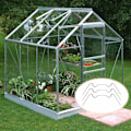 Miniatyrbild 5 av 5: Växthusklämmor, 50-pack, växthusklämmor, rostfria W-klämmor