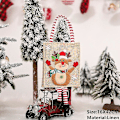 Miniatyrbilde 2 av 4: Navidad 2023 Santa Sekker Godteri Håndtak Snøring Gavepose Juledekorasjoner For Hjem Nyttår 2023 Juletre Ornament Dekor 3-elk foot
