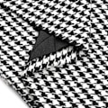 Miniatyrbillede 5 af 5: Yynuda Herre Sort Og Hvid Ternet Dobbeltradet 4 Knaps Slim Fit Casual Jakkesætsjakke