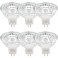 Miniatyrbillede 1 af 5: 6-pak Halogenpærer GU5.3 MR16 20W 12V Dæmpbar - Varm Hvid 2800K, 400 Lumen, Glasskærm Jz db 20W