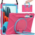 Miniatyrbild 1 av 5: Fodral med magnetiskt stativ och pennhållare för Samsung Galaxy Tab S7 Plus Fe. Kompatibel med Galaxy Tab S6 Lite Tab A 10.1 A 8 A7 10.4 Cas Red Tab A7 T500 505 507