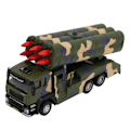 Miniatyrbillede 7 af 8: 1/50 Militært Missilkøretøj Model Legering Træk Tilbage Raketbil Legetøj med Lyd og Lys til Børn 0.7