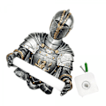 Miniatyrbild 3 av 5: Riddare, romersk soldat, pappershållare, sugpropp, vägghängd, hushållspapper, tissuebox, toalettpapper.