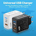 Miniatyrbilde 2 av 5: 65W USB-C-lader Hurtiglader PD Hurtiglading 3.0 Veggtelefonadapter