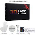 Miniatyrbild 8 av 8: Sportbilsstyling 3D Illusion LED Nattlampa LED Bordslampa Sänglampa Sovrumslampa Heminredning Barn Alla hjärtans dag