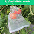 Miniatyrbillede 3 af 5: 30 stk. Insekter Myg Bug Net Barrierepose, Plante Frugt Beskyttelsesnetpose Lille Havenetpose 15 X 25 cm