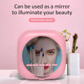 Miniatyrbild 3 av 4: Digital Väckarklocka Portabel Bluetooth Högtalare LED Spegel Ljusstark Högtalare MP3-spelare Stöd TF Subwoofer Portabel Högtalare (Rosa)