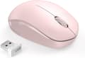 Wireless Mouse, 2.4G Noiseless Mouse with USB Receiver - Portable Laptop Mouse Compatible with PC, Tablet, Laptop with Windows System - Pink