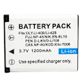Miniatyrbillede 2 af 5: Genopladeligt lithiumbatteri 1200mah Li-40b Li 40b Li-42b Li 42b batteri til Np-45 Np 45 Np 45a 45b 45s En-el10