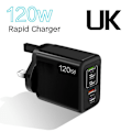 Miniatyrbillede 1 af 5: USB-C 120W PD Oplader Type C Strømadapter Til Telefon Samsung