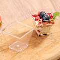 Pikkukuva 4 / 5: Pienet 60 ml:n jälkiruokakupit juhliin, vanukkaalle, hedelmille, jäätelölle – kupit lusikoineen – cups with spoons - 100pcs