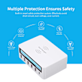 Miniatyrbillede 5 af 5: Smart ladestation med 6 porte LCD USB-ladedock trådløs oplader med universel kompatibilitet ladestation til familie- og kontorbrug