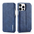 Miniatyrbillede 1 af 6: Luksus Tyndt Læder Etui Flip Cover til iPhone 15 Stand Magnetisk Coque Slots