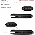 Pikkukuva 5 / 5: Napit Key Shell Yhteensopiva CE0523 Taittuva Avaimen Kotelo Peugeot 207 307 308 407 408 3008 5008 Citroen C2 C3 C4 C5 C6 C8 (2 Napit, CE0523)