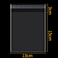 Miniatyrbillede 3 af 5: Galaxy 100 stk. Forseglingsposer, Små gennemsigtige plastikposer, Genlukkelige opbevaringsposer, Cellofan-konvolutter (13x18cm)