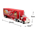 Miniatyrbild 5 av 5: 7 st bilar 2 Blixten McQueen Racerbil & Mack Truck Set presenter-WELLNGS