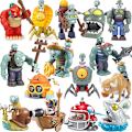 Miniatyrbild 2 av 5: Plants Vs Zombies Leksaker Actionfigurer Gargantuar Robot Julklapp Plant Zombie Spelfiguriner Dockleksak För Barn Captain Zombie