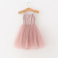 Miniatyrbillede 4 af 5: Piger Sommer Ærmeløs Kjole 3 4 7 8 År Børn Casual Tutu Sort Black 6T