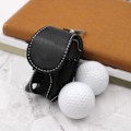 Miniatyrbillede 3 af 5: Golfbærepose i PU-læder, golftilbehør, tee-holder, taske til taljen, sort