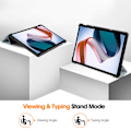 Pikkukuva 4 / 5: Xiaomi Redmi Pad SE:lle suunniteltu PU-nahkainen tabletin suojakotelo, kuvioitu, kolmiosa-telineellä