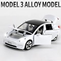 Miniatyrbild 1 av 5: 1:32 Tesla Model X Model 3 Model S Model Y Legeringsbilmodell Diecasts Leksaksbil Ljud och Ljus Barnleksaker För Barn Presenter Pojkleksak Model 3 White