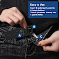 Miniatyrbild 2 av 5: 5-pack byxförlängare, byxknappsförlängare, justerbar elastisk gummiknappsförlängare, byxknapp för mammabyxor, för jeans, P