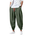 Miniatyrbild 3 av 7: 2024 Nya Mode Snörning Haremsbyxor Herr Baggy Joggingbyxor Japanska Herr Tryck Vida Ben Byxor Manlig Casual Lo. Byxor GY2 L