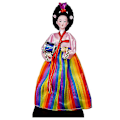 Miniatyrbillede 1 af 4: 12in Koreanske Kludedukker Håndlavede Hanbok Dukker Orientalske Dukkemodeller Koreanske Hofdukker