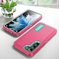 Miniatyrbilde 1 av 6: Anti-støv Støtte Fallbeskyttelse Deksel for Samsung Galaxy S23 Ultra 5G S 23 Plus S22 Ultra A54 A14 A13 A53 A04S 2 I 1 Veske rose red for Galaxy A14 5G