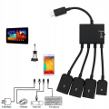 Miniatyrbillede 5 af 5: HUB 3x USB 1x MicroUSB Tablet PC ANDROID OTG Mus, JL706