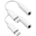 Miniatyrbild 1 av 4: 2-pack iPhone 3,5mm Hörlursadapter Lightning till 3,5mm Hörlurs-/Örontelefonjack Ljudomvandlare med iPhone 14 13 12 11 Pro XR XS Max X 8 7...