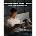 Miniatyrbillede 2 af 5: Boglampe med klemme, USB genopladelig klemmelampe til læsning i sengen, 3 justerbare lysstyrkeniveauer, varm hvid læselampe white