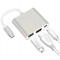 Pikkukuva 1 / 5: USB C -sovitin HDMI+USB 3.0+PD Hub 4K MacBook 3 in 1, JL1754