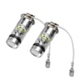 2 stk. H3 6000K 100W LED 20-SMD Høyeffekt Tåkelys Kjørelys DRL Lyspærer HID