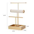 Miniatyrbillede 5 af 5: T-formet smykkestativ ring opbevaring kommode display stand