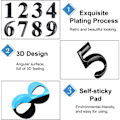 Miniatyrbilde 3 av 4: Galaxy 10 stk Selvklebende 3D Husnummer Postkasse Adresse Nummer 0-9 (Svart)