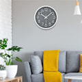 Miniatyrbild 2 av 2: 12\" Modern Tyst Väggklocka för Sovrum Kök Vardagsrum - Grå
