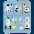 Miniatyrbild 4 av 5: Rymdraket Leksak Astronaut Rymdskepp Leksak Barn Tidig Utbildning Leksak Födelsedagspresent För Pojkar Flickor