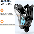 Miniatyrbilde 3 av 5: Etui for Samsung Galaxy Watch 4 5 6 7 40Mm 44Mm Beskyttelsesdeksel Silikon TPU Bumper Skjermbeskytter Beskyttelse Fullt Tilbehør Transparent