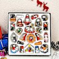 Miniatyrbild 1 av 2: Set med 24 st Mini Julgransprydnader i Trä Premium Miniatyr
